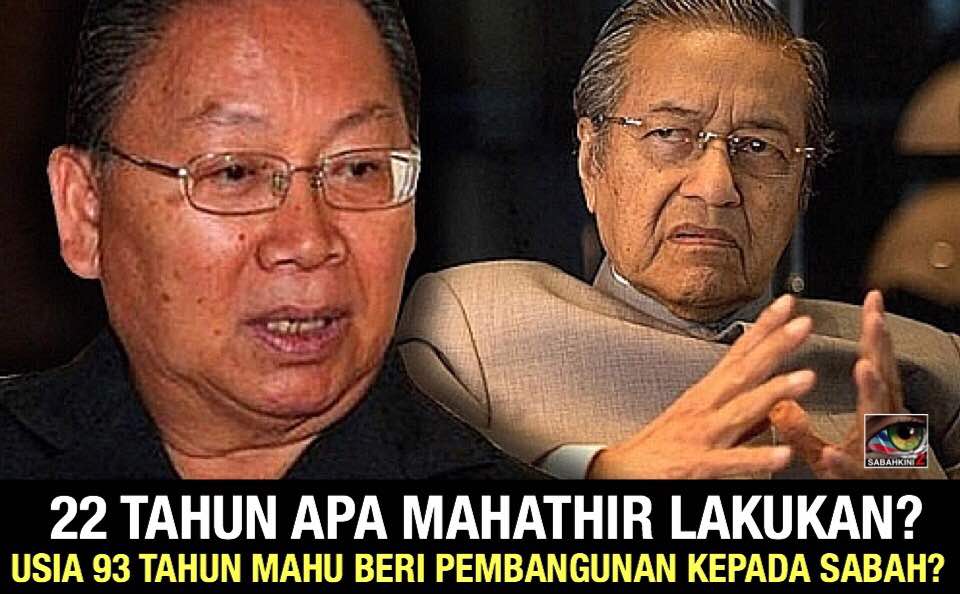 22 Tahun Gagal : Usia 93 Tahun Mahu Beri Pembangunan Sabah? - Pairin