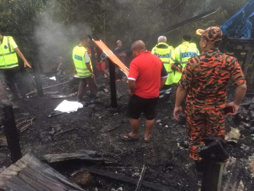 Tiga sekeluarga rentung dalam kebakaran di Daerah Menumbok