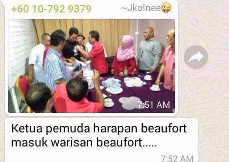 Shafie Apdal terima Ketua Pemuda Harapan Beaufort PALSU dalam Warisan