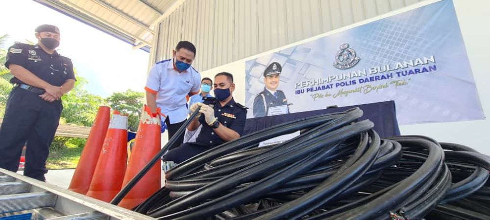 7 individu ditahan curi kabel