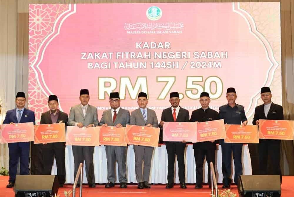 Sabah umum zakat fitrah RM7.50