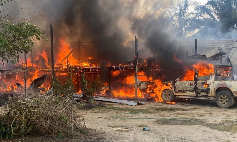 Kebakaran di Kampung Linsuk, Sook memusnahkan tiga rumah, lima kereta dan sebuah motosikal