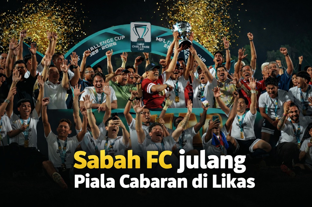 Sabah FC julang Piala Cabaran di Likas